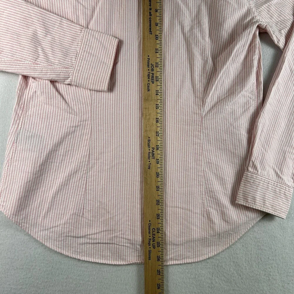 Ralph Lauren Shirt Boys 12 Pink Striped Button Down Long Sleeve Flesh Pony Logo